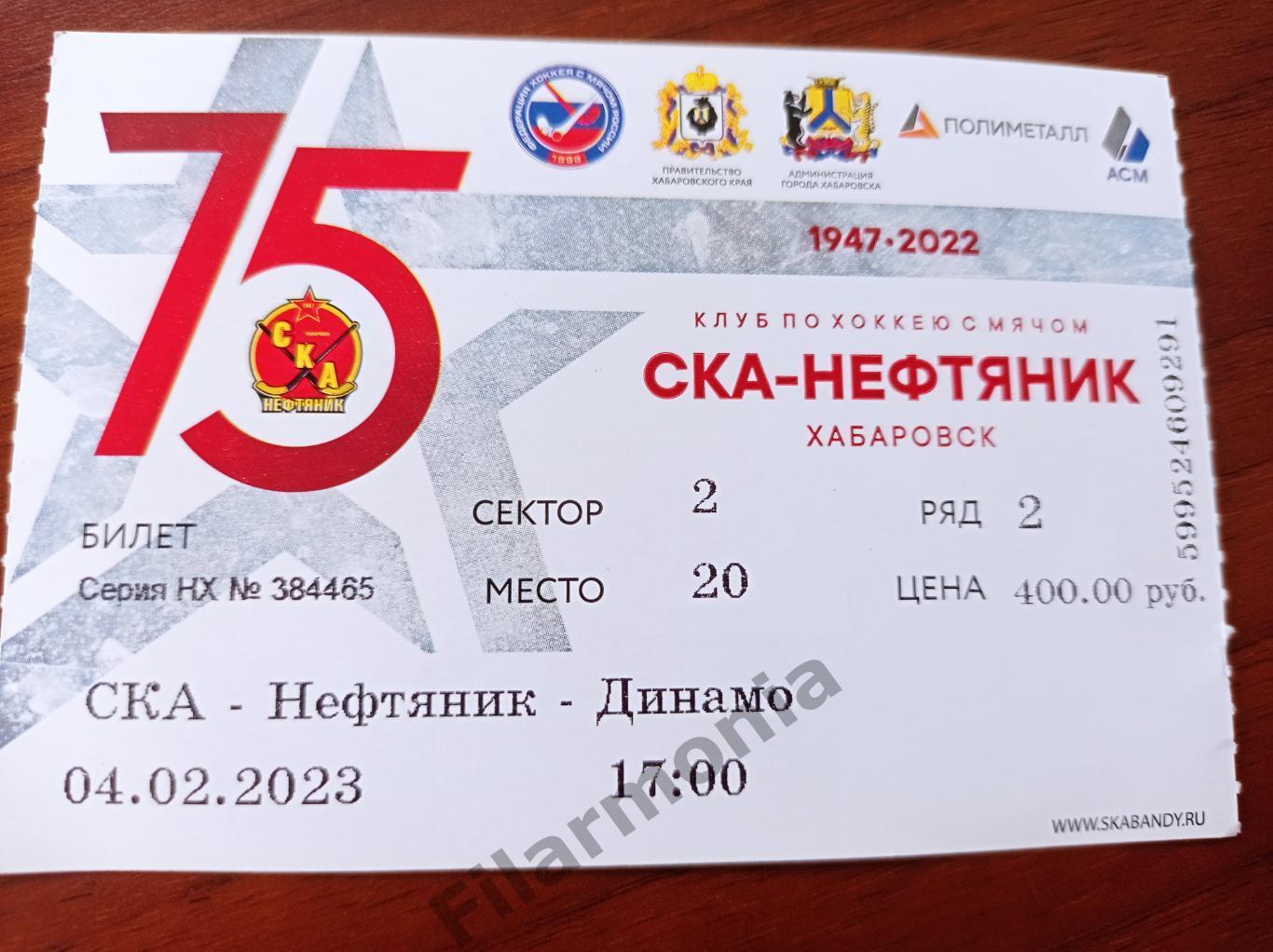2023 СКА-Нефтяник Хабаровск - Динамо Москва