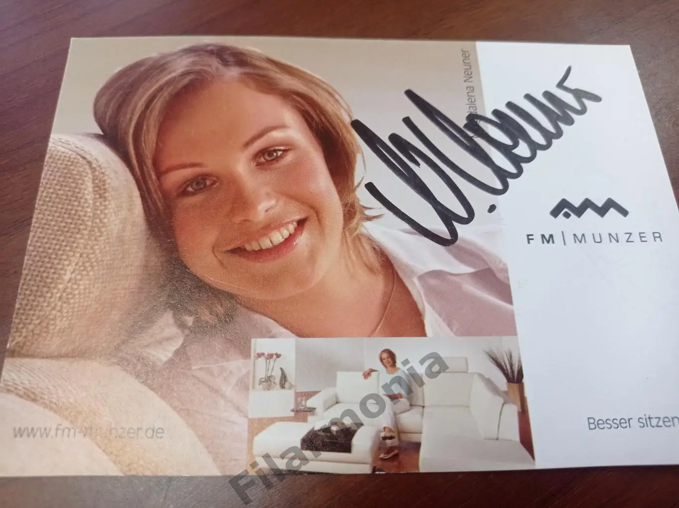 Магдалена Нойнер, Германия биатлон, автограф 3