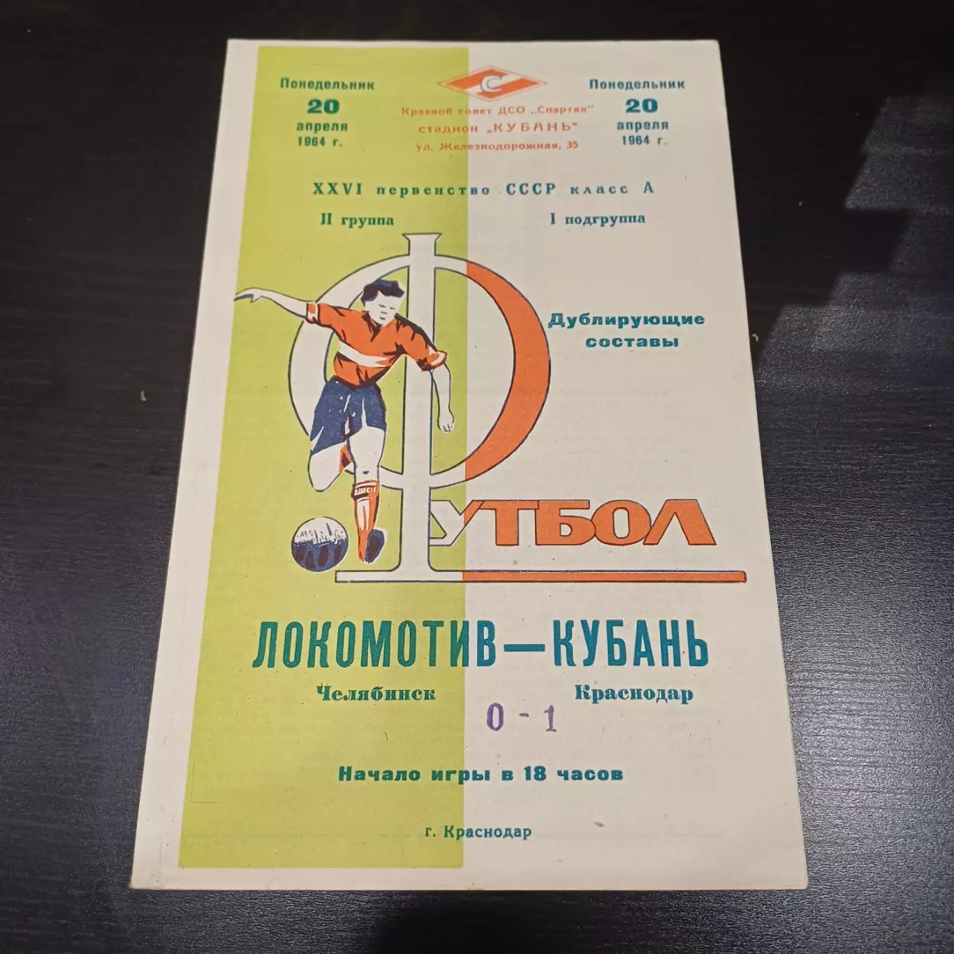 Кубань - Локомотив (Челябинск) 1964