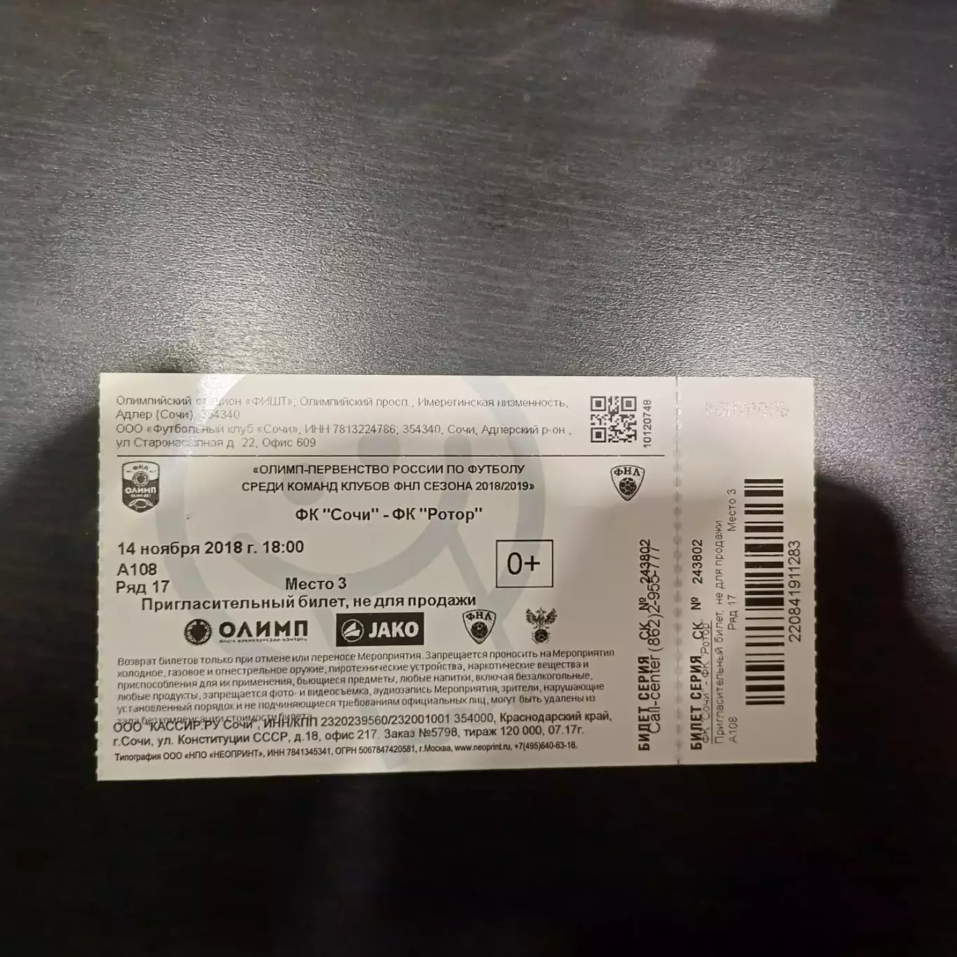 Сочи - Ротор 2018