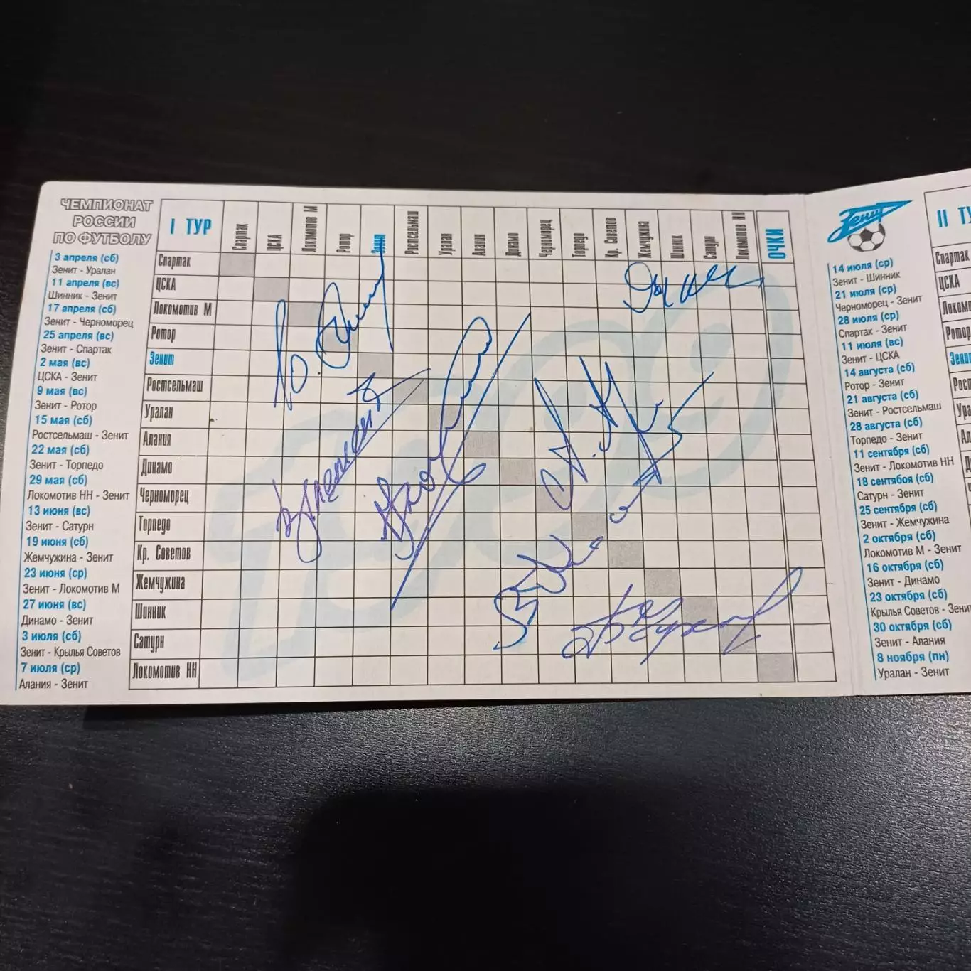 Зенит Автографы 1