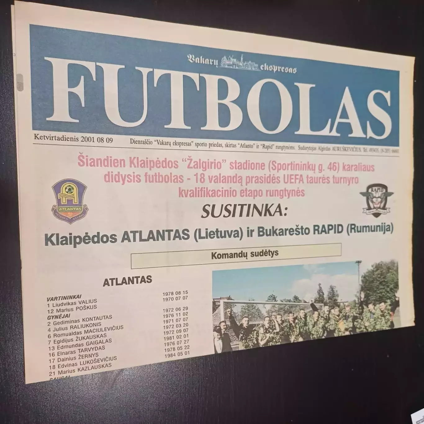 Атлантас - Рапид 2001