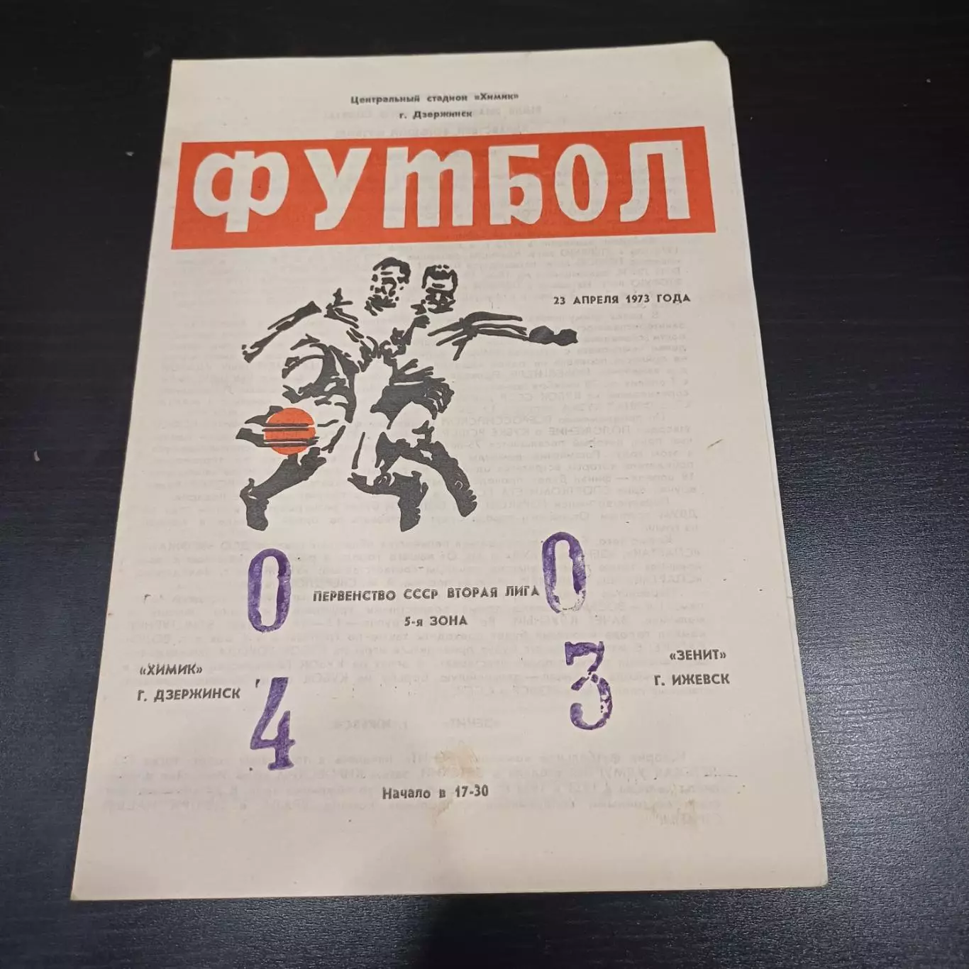 Химик (Дзержинск) - Зенит (Ижевск) 1973