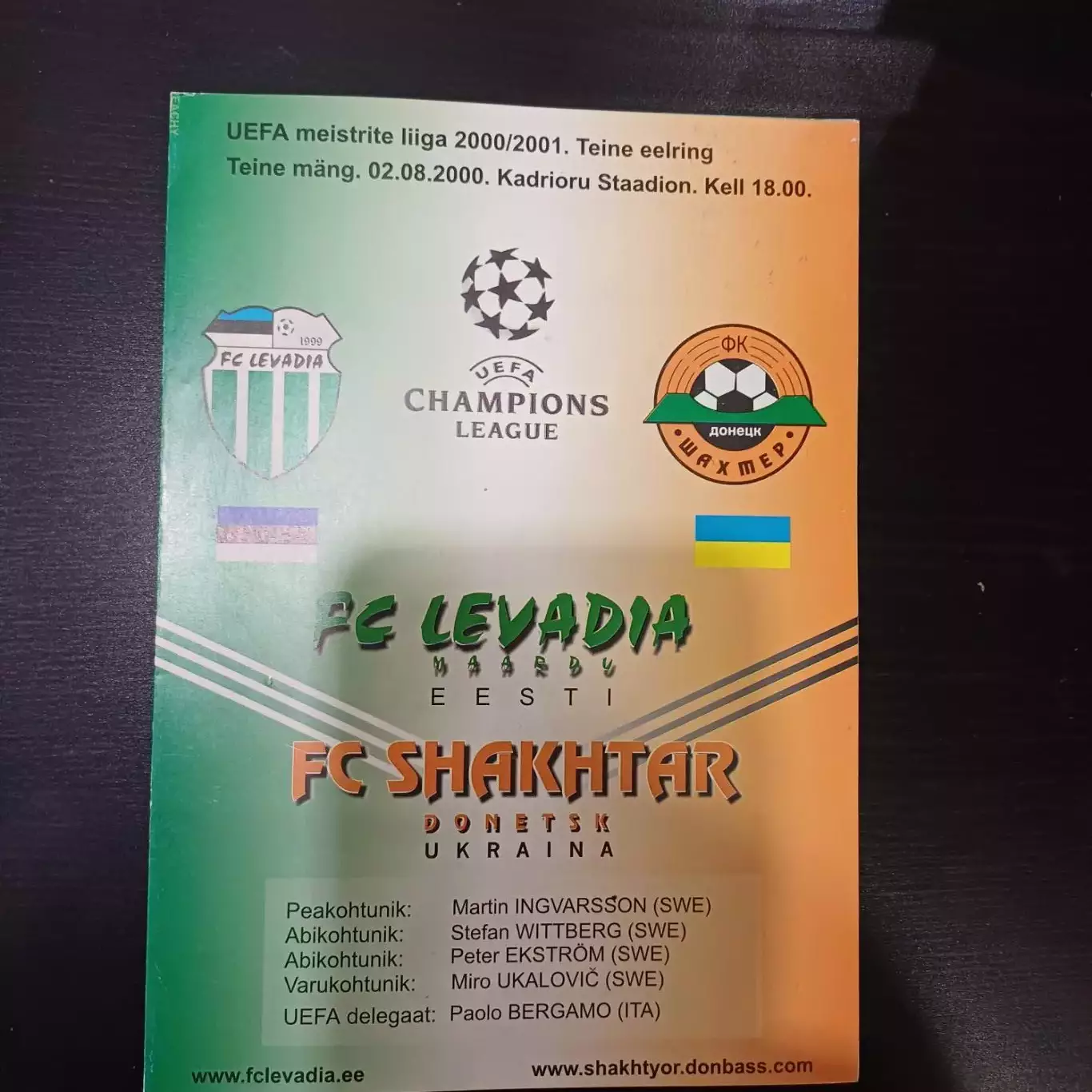 Левадия - Шахтер 2000