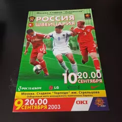 Россия - Швейцария 2003