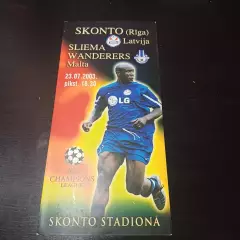 Сконто - Слиема 2003