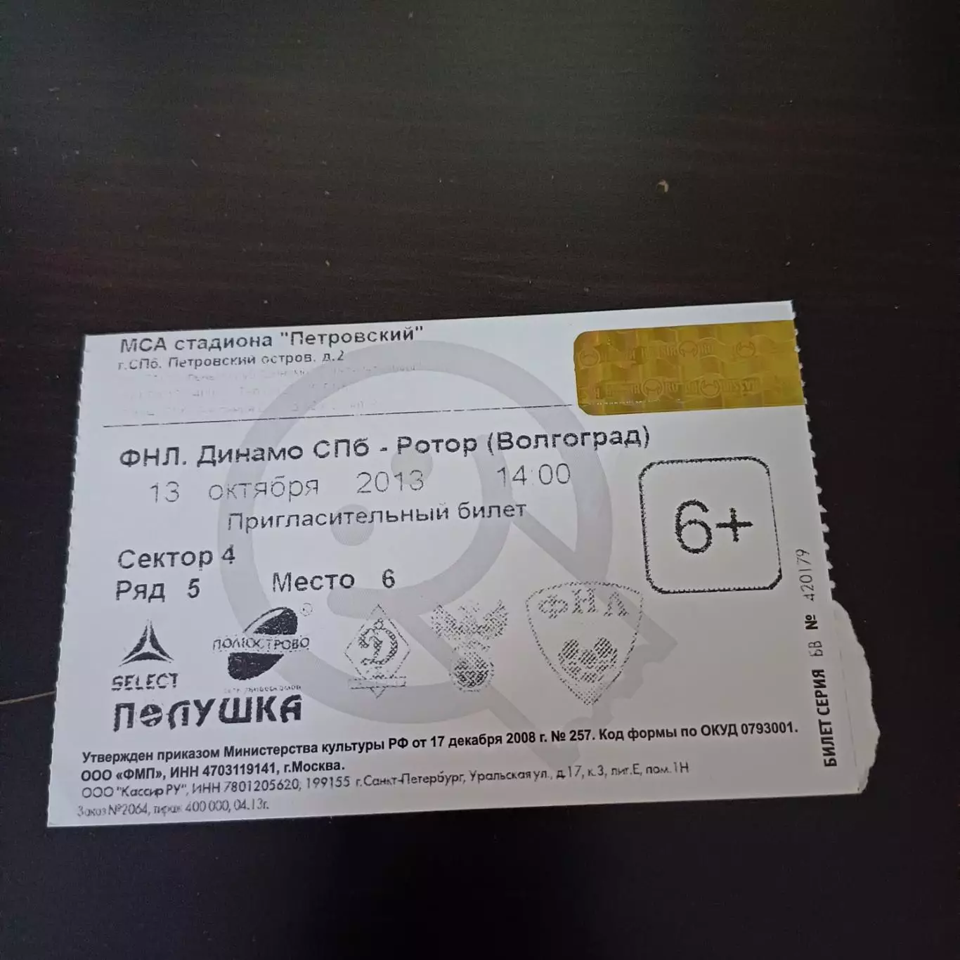 Динамо (Санкт - Петербург) - Ротор 2013