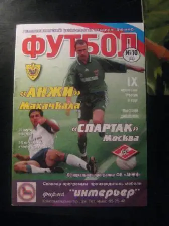 Анжи(Махачкала)-Спартак(Москва) 2000