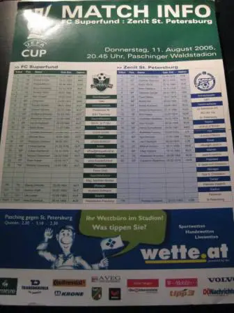 Суперфунд-Зенит 2005