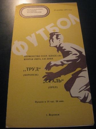 Труд (Воронеж) - Сталь(Орел) 1974