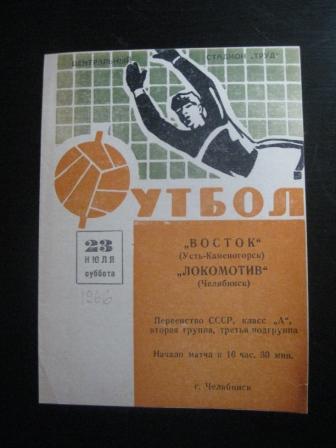 Локомотив (Челябинск) - Восток 1966