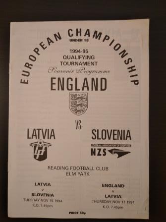 Англия - Латвия 1994