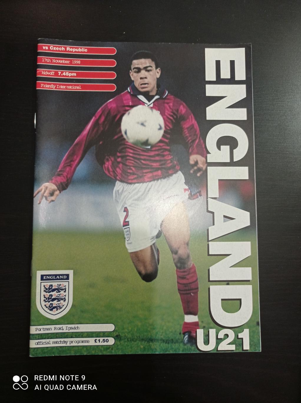 Англия - Чехия 1998