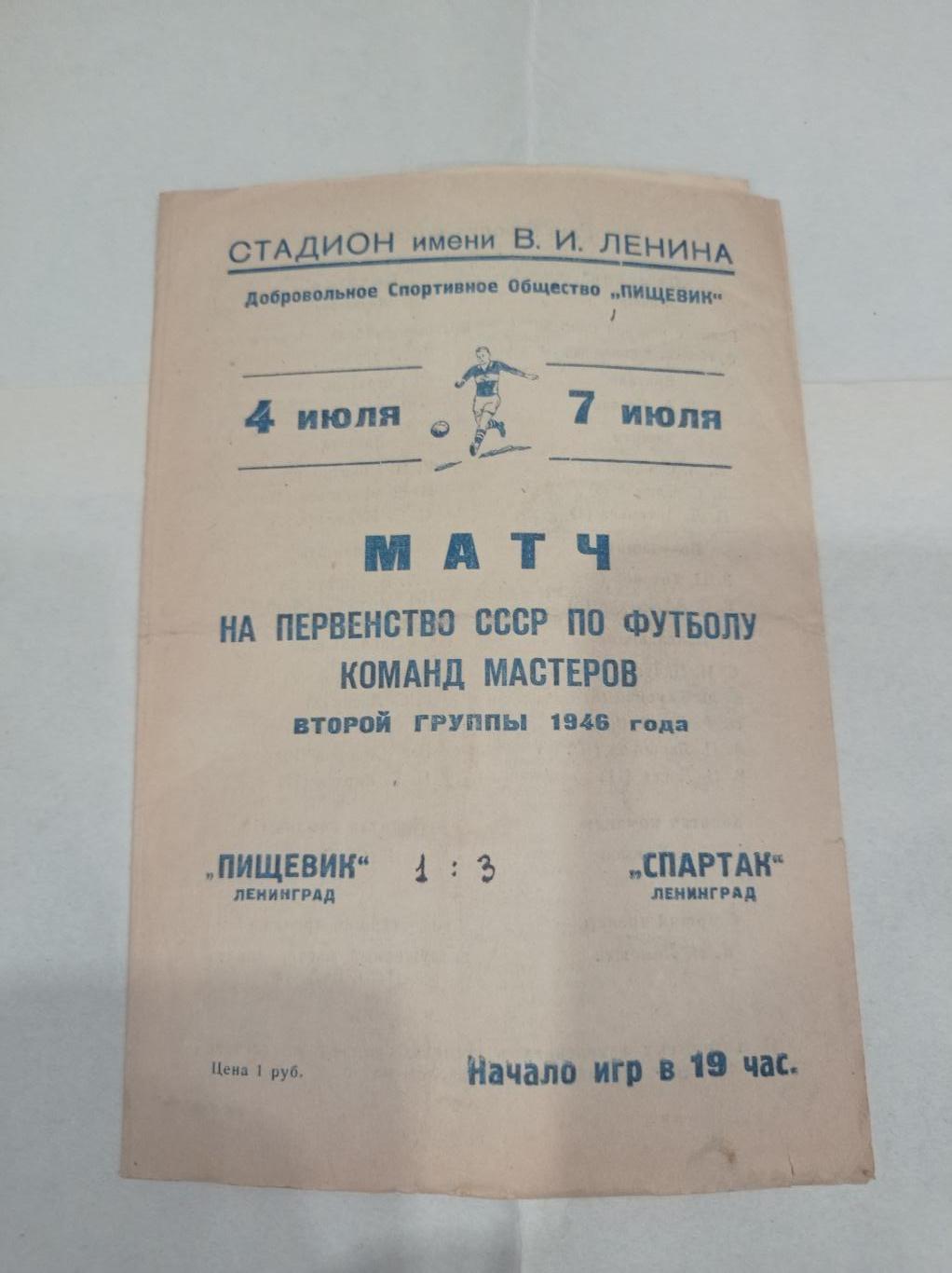 Пищевик - Спартак 1946
