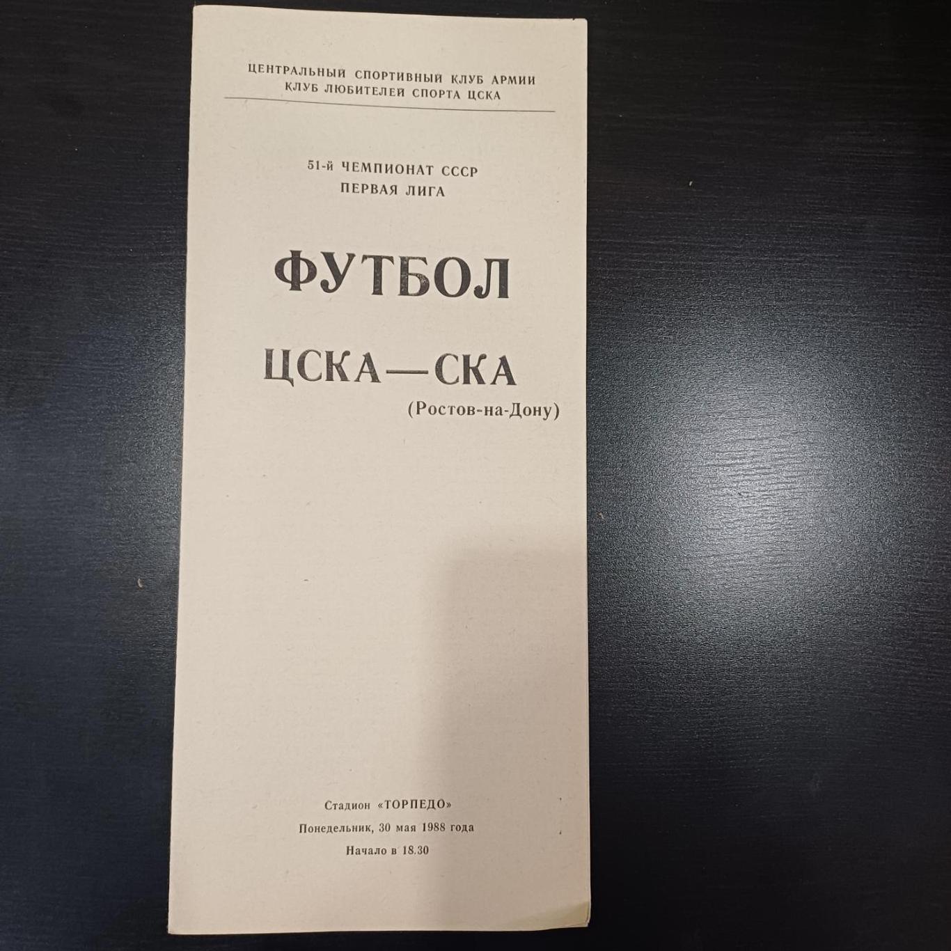 Цска - Ска 1988