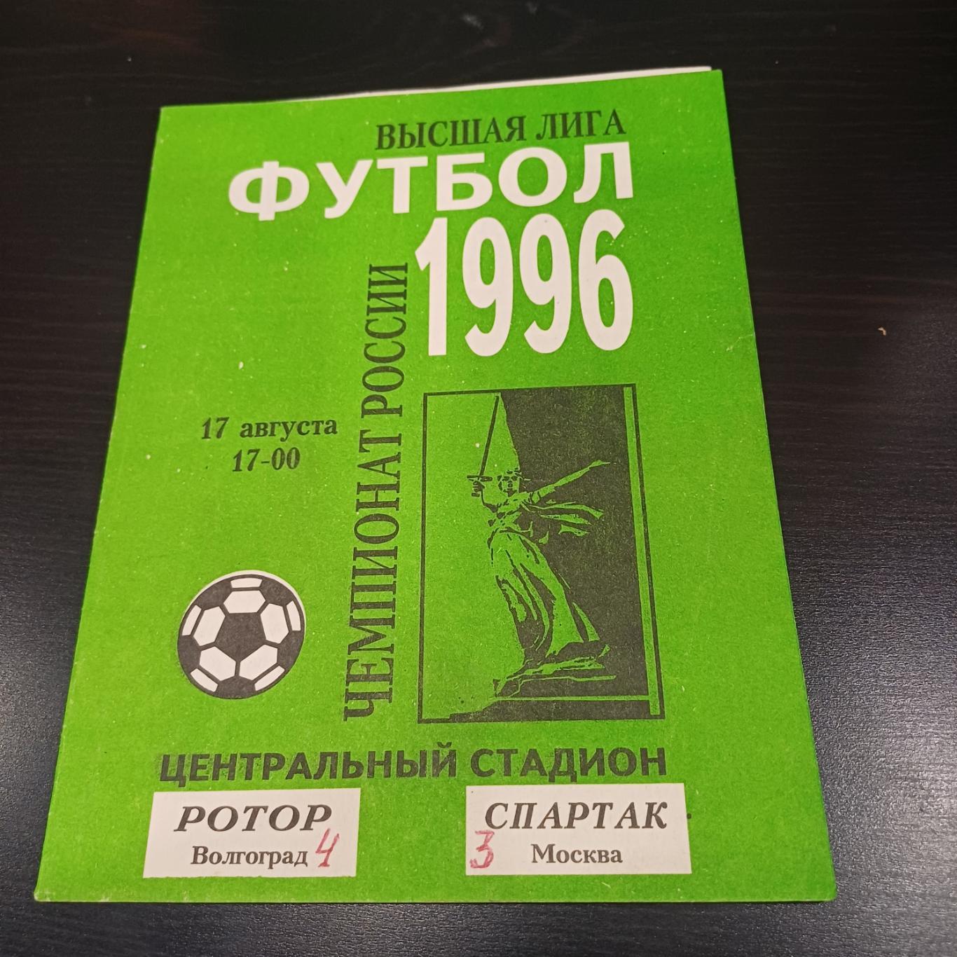 Ротор - Спартак (Москва) 1996