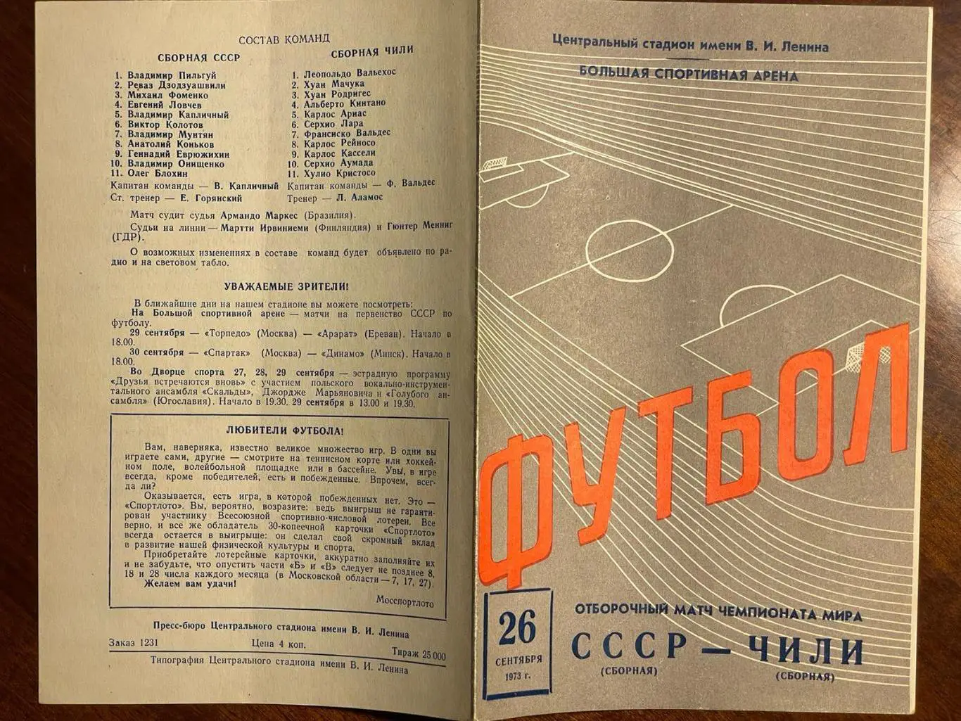 СССР - Чили 1973