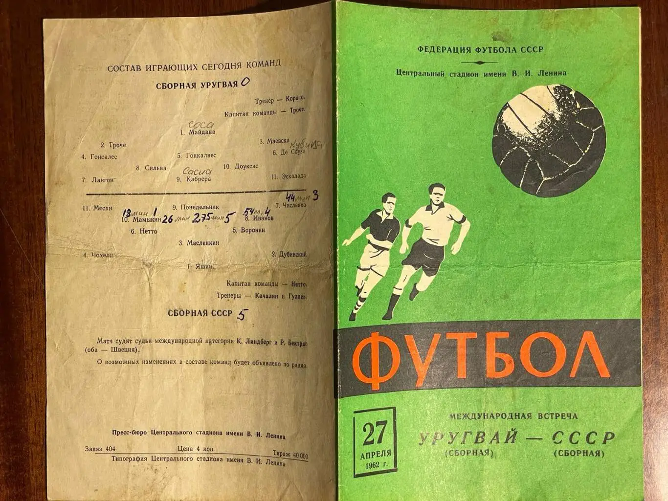 СССР - Уругвай 1962