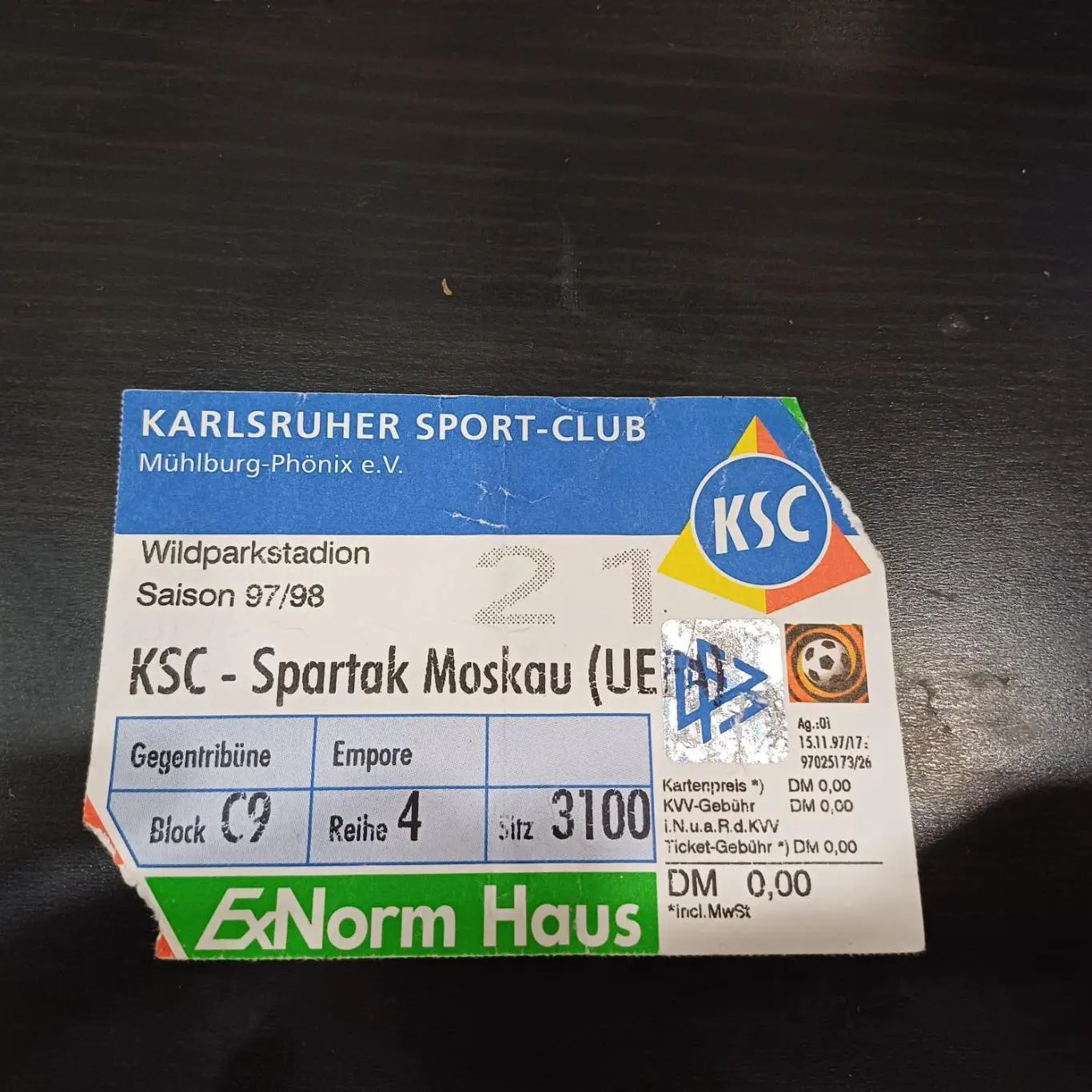 Карлсруэ - Спартак (Москва) 1997