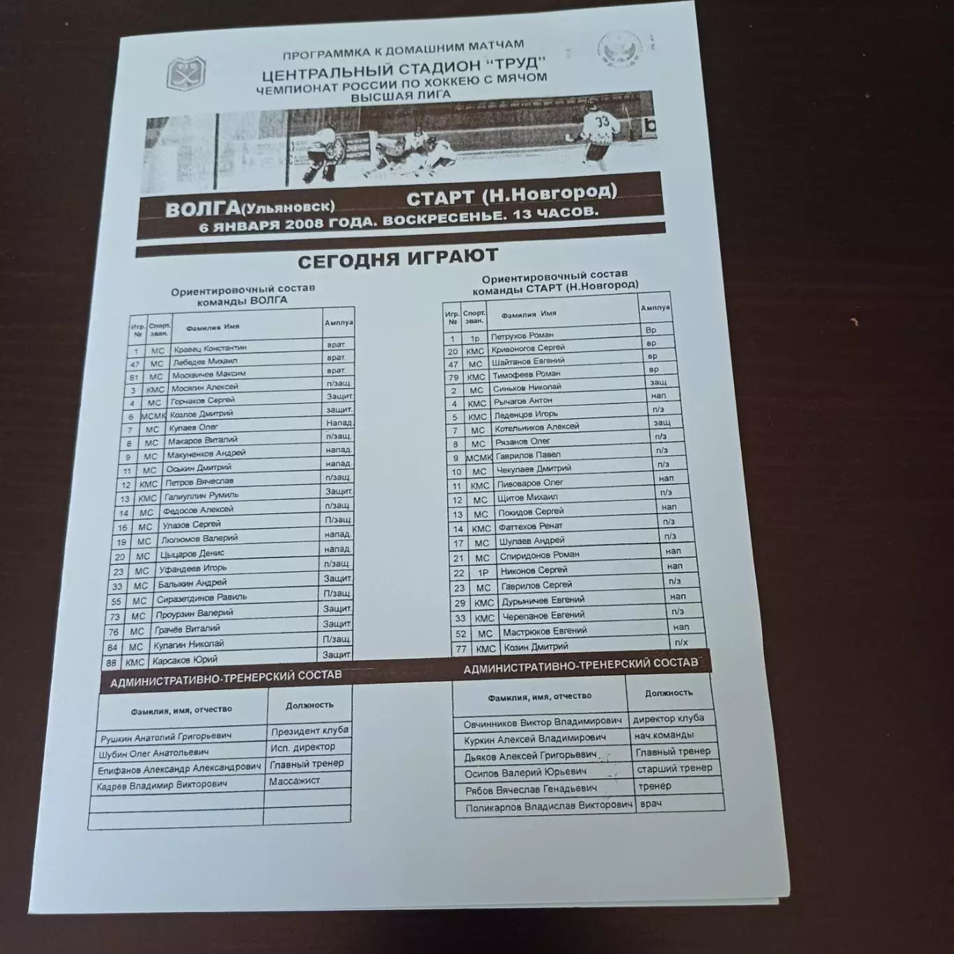 Волга (Ульяновск) - Старт (Нижний Новгород) 2008