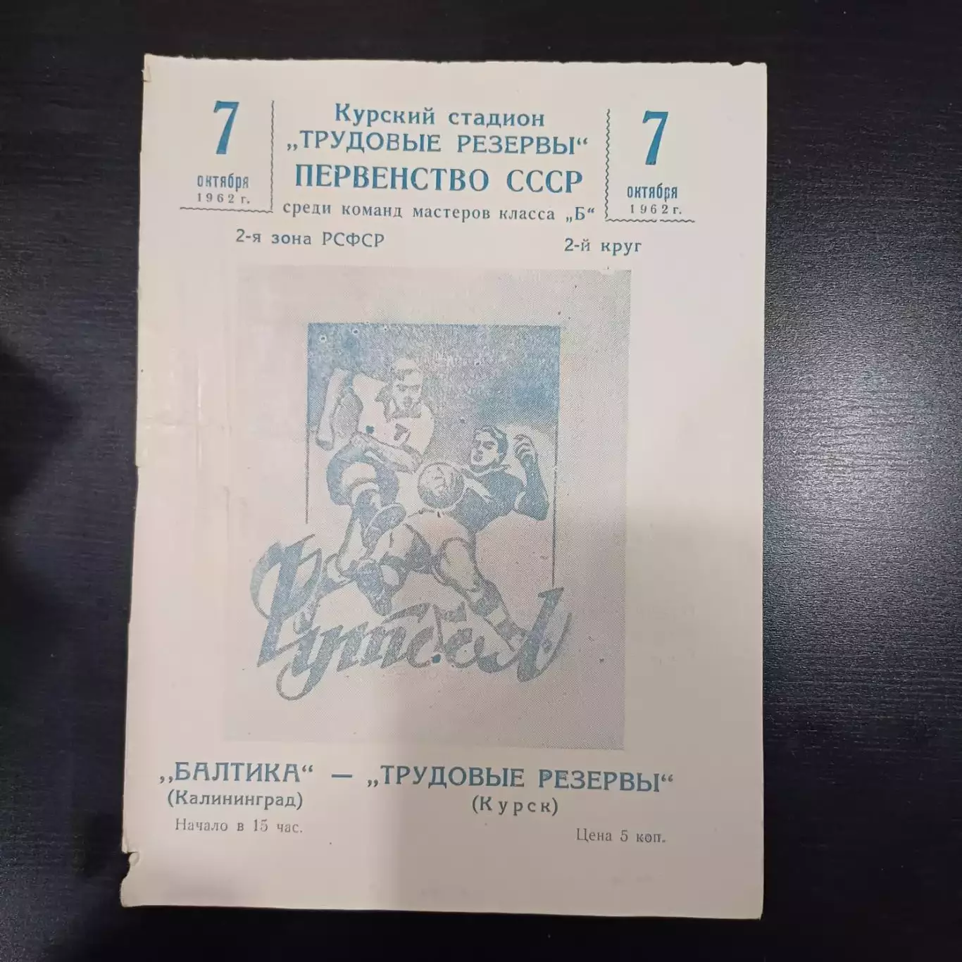 Трудовые резервы (Курск) - Балтика 1962
