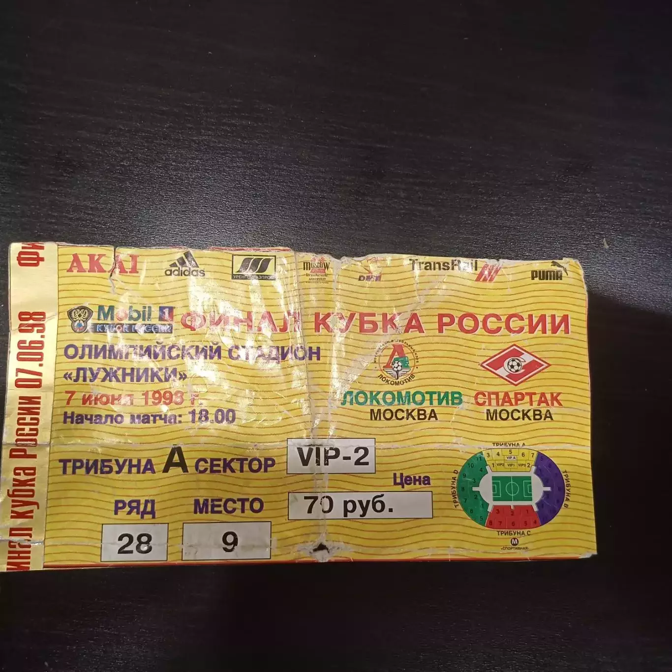 Локомотив (Москва) - Спартак 1998 кубок