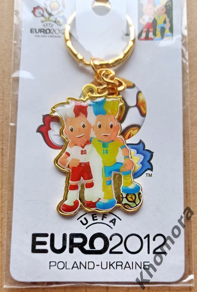 ЕURО-2012 с талисманами чемпионата Европы по футболу - брелок сувенирный(металл)