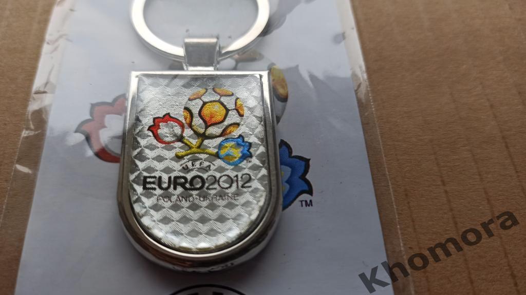 ЕURО-2012 с эмблемой ЧЕ по футболу - брелок сувенирный (металл, кольцо) 1