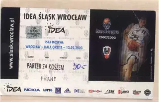 Идеа Шленск Вроцлав Польша - ЦСКА — 13.02.2003 Евролига