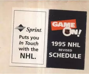 1995 НХЛ Канада Пересмотренное расписание