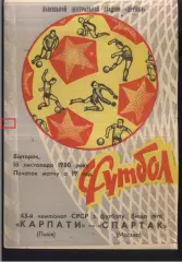 Карпаты Львов - Спартак Москва — 18.11.1980
