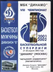 Динамо Москва - Металлург-Университет Магнитогорск— 27-28.04.2002