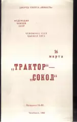 Трактор Челябинск - Сокол Киев — 16.03.1982