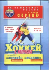 Зоркий Красногорск - Водник Архангельск — 04.01.2007
