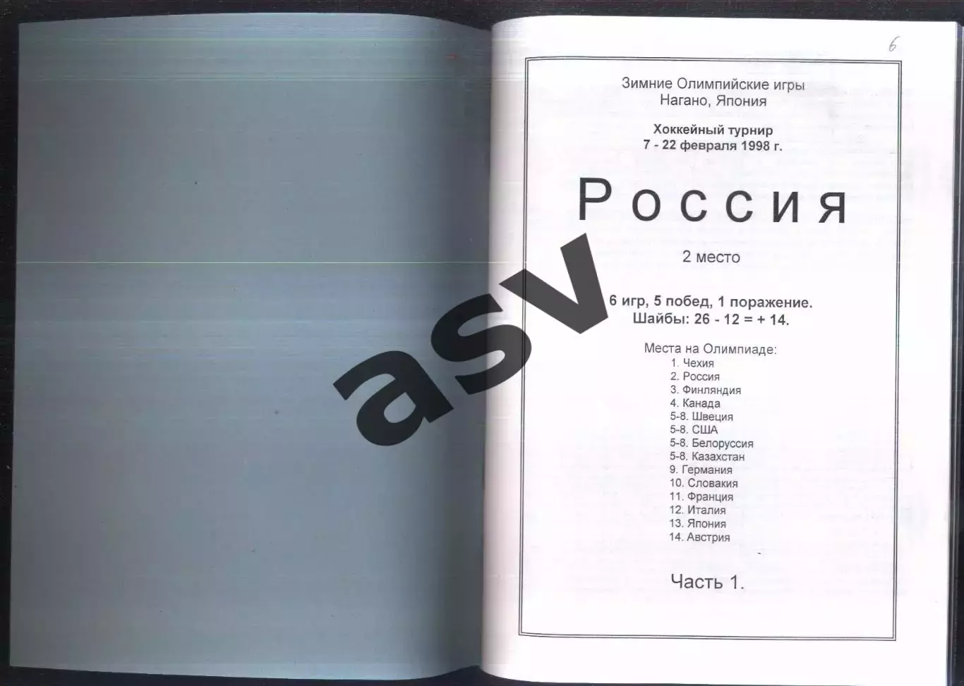 Олимпийские игры Нагано-1998 г. Часть 1 1