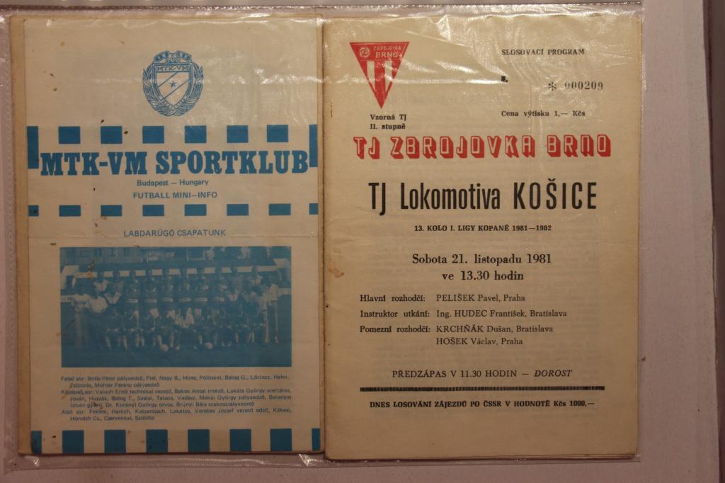 Збройовка Брно-Локомотив Кошице 21.11.1981