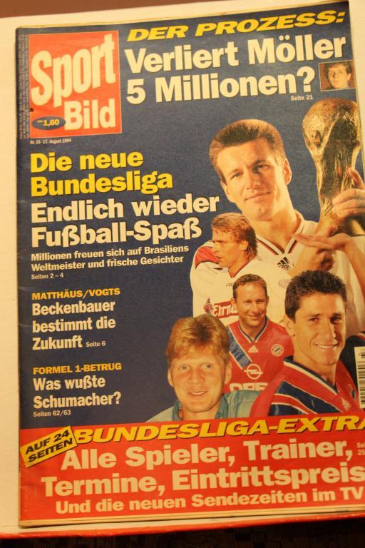 журнал Sport Bild (Спортивная картина) Германия 1994г. №33