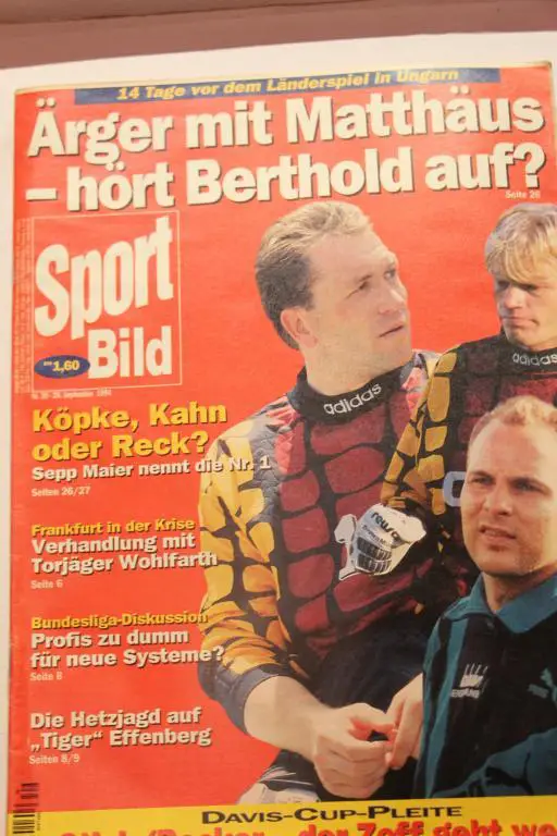 журнал Sport Bild (Спортивная картина) Германия 1994г. №39