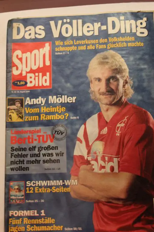 журнал Sport Bild (Спортивная картина) Германия 1994г. №35