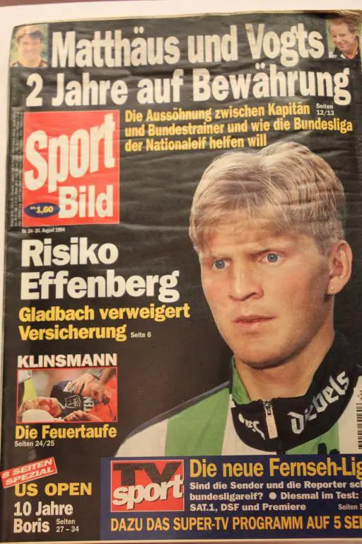 журнал Sport Bild (Спортивная картина) Германия 1994г. №34