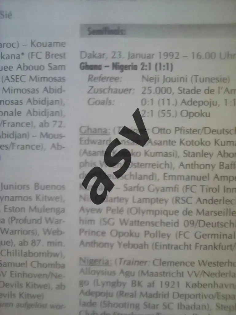 Кубок Африки 1992 1