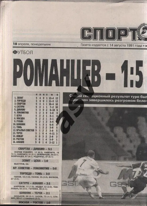 2005 Спорт-Экспресс № 85 18.04.2005