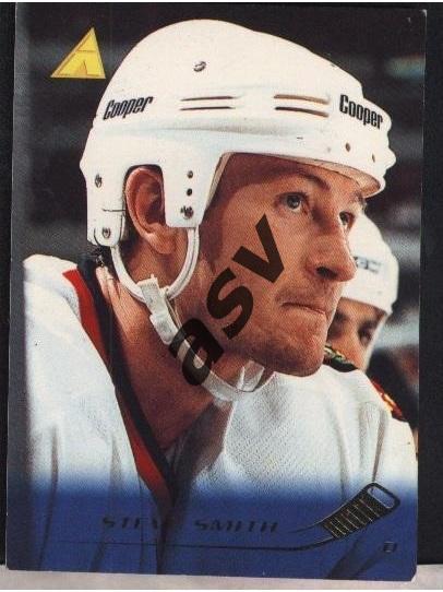 Steve Smith / Стив Смит (Chicago Blackhawks). Pinnacle NHL 1995-1996, № 191.