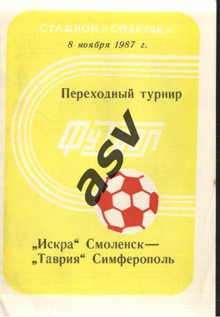 Искра Смоленск - Таврия Симферополь - 08.11.1987 Переходный турнир