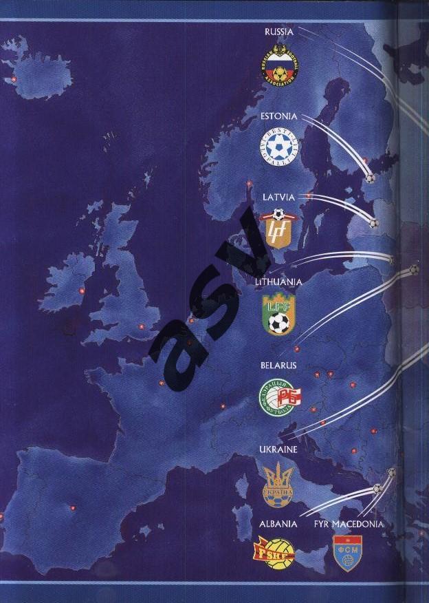 Журнал УЕФА 1996 Все страны бывшего СССР + Албания и Македония см. сканы 2