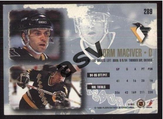 Норм Макивер / Norm Maciver / Питтсбург Пингвинз / Pittsburgh Penguins 1