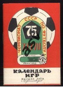 1975 Заря Ворошиловград. Календарь игр