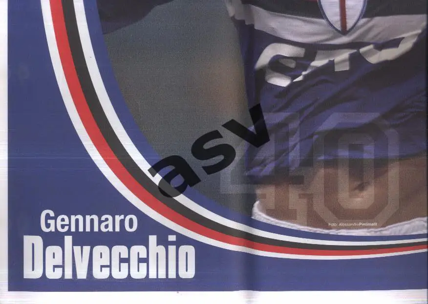 Сампдория Генуя - Ювентус Турин — 27.09.2008 Постер Дженнаро Дельвеккио 3