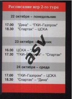 Чемпионат России 2 тур — 22-24.10.2001 Спартак / Аккредитация / Пресса 1