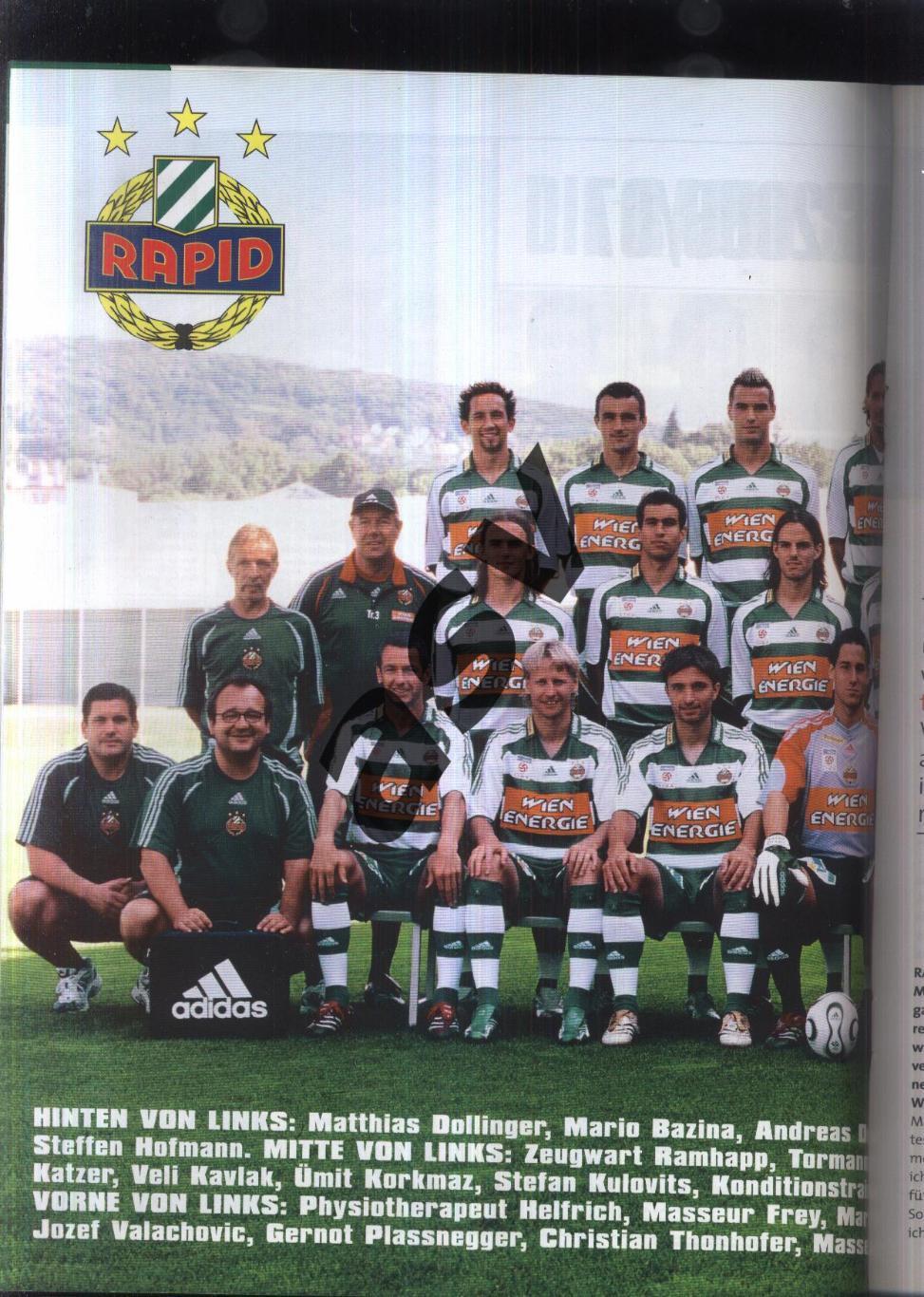 2006 / Журнал / Rapid Magazin / Рапид Вена / № 4 + Постер Рапид 2006/2007 1